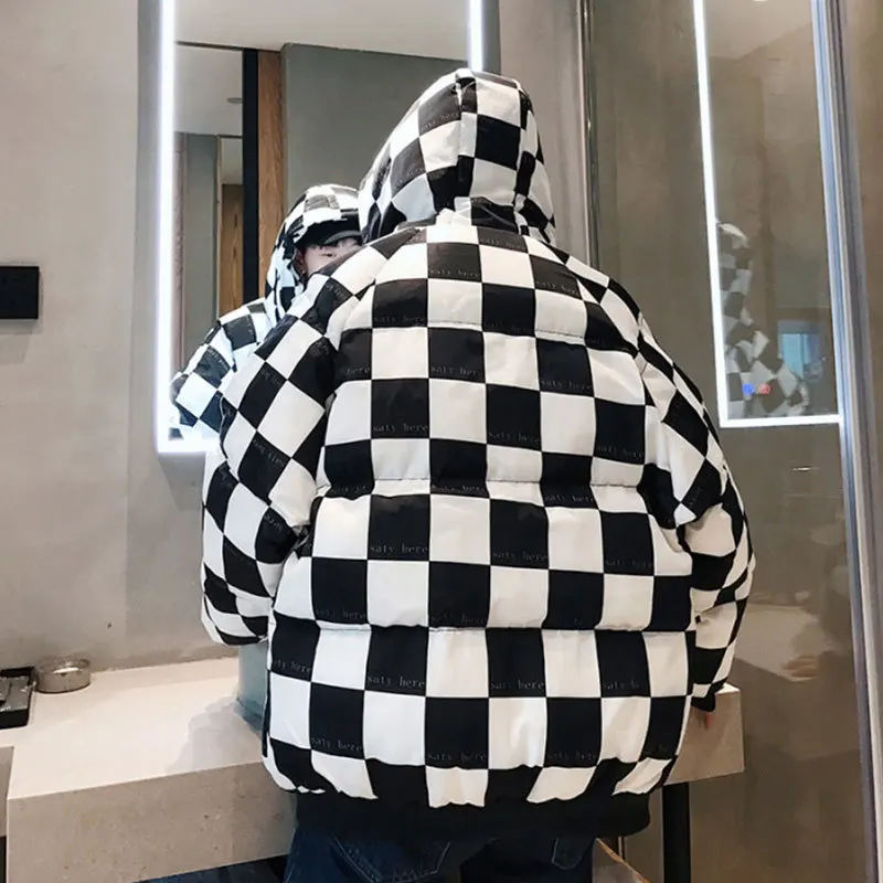 Liketkit куртки и пальто для мужчин 2019 мужские повседневные плотные парки в клетку с