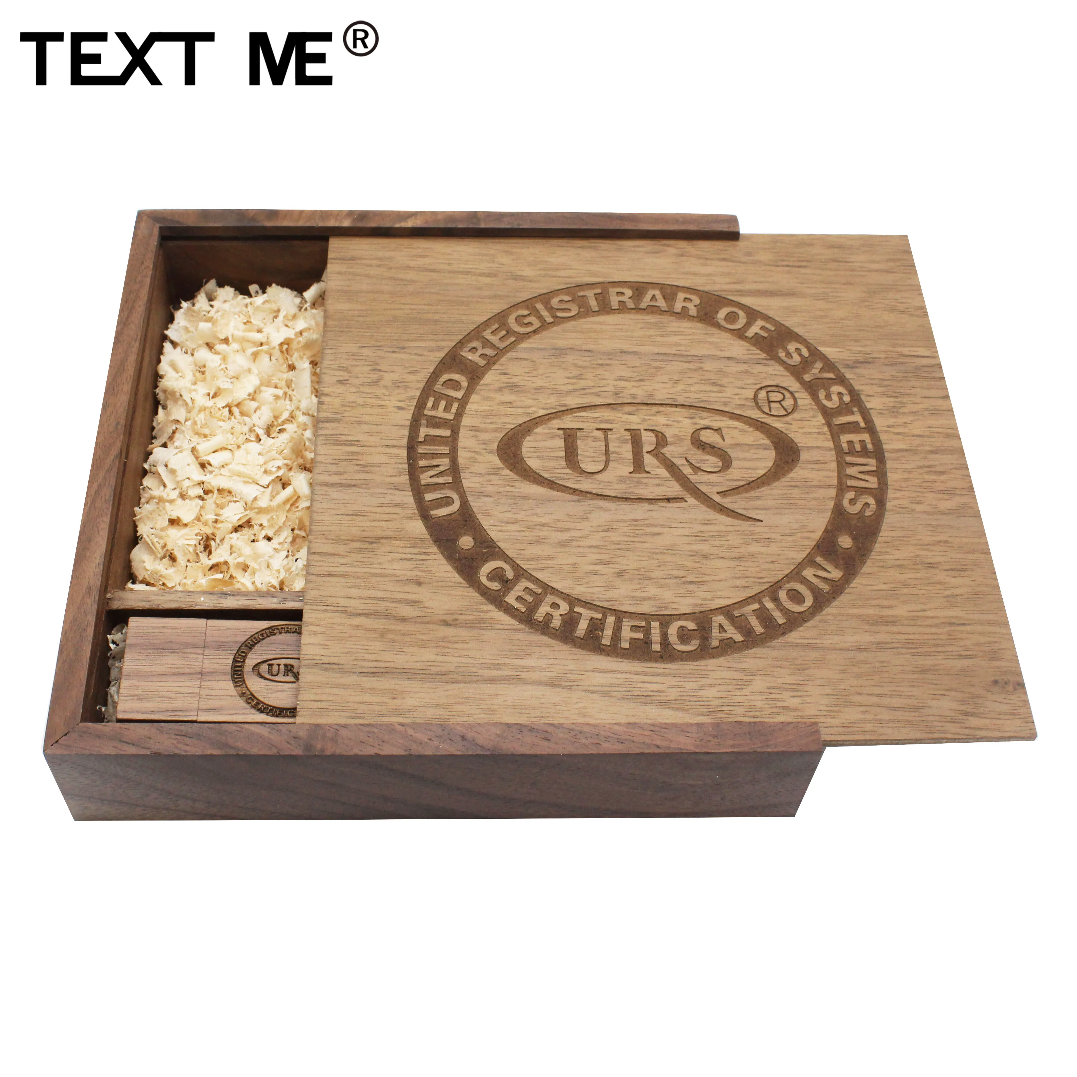 Деревянный usb флеш накопитель TEXT ME с логотипом в коробке 4 ГБ 8 16 32 64 2 0 сделанный на