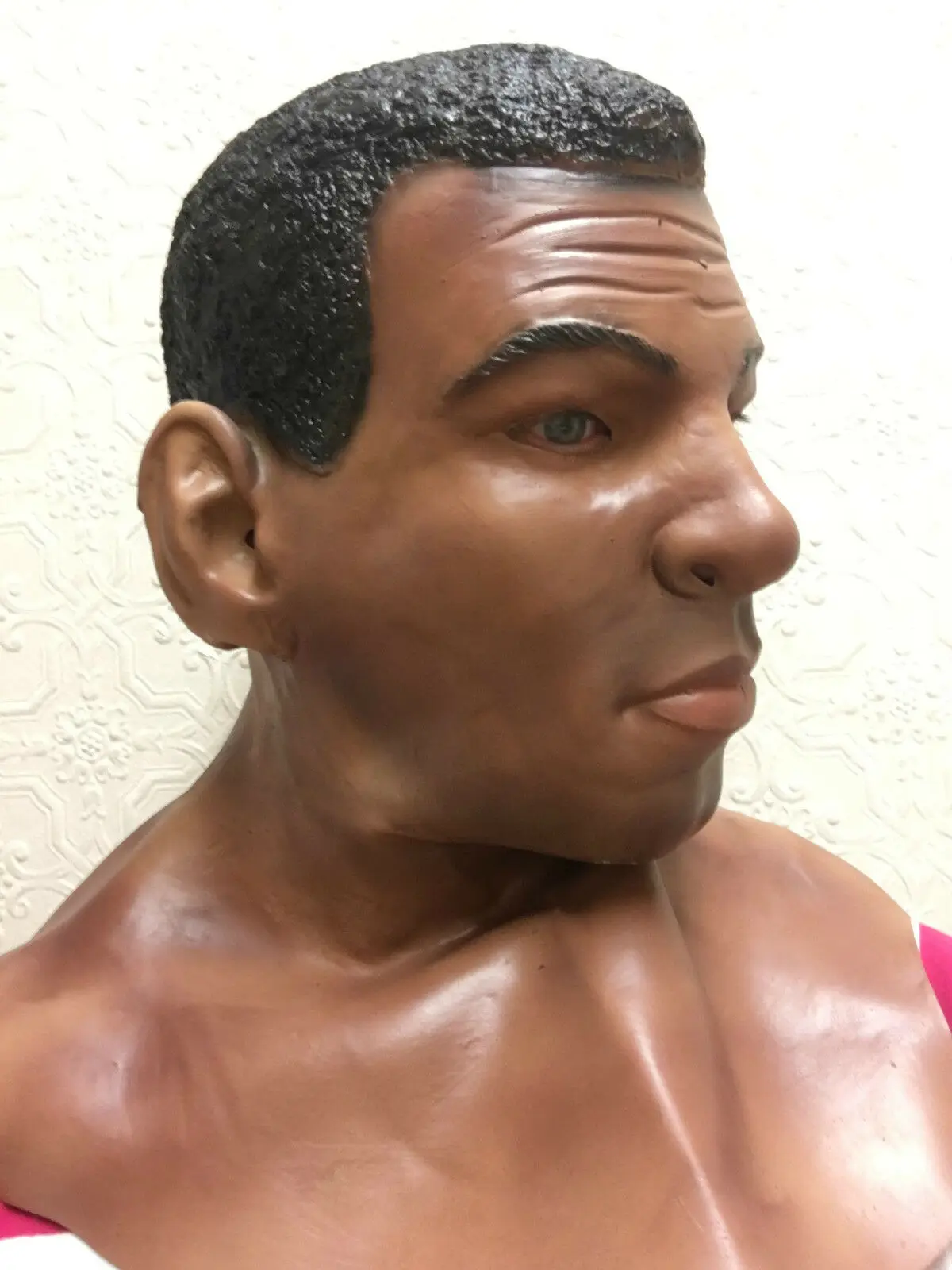 Realistic Black Man Male Model Latex Mask Disguise Boxer Ali Full Overhead Mask Costume Accessory