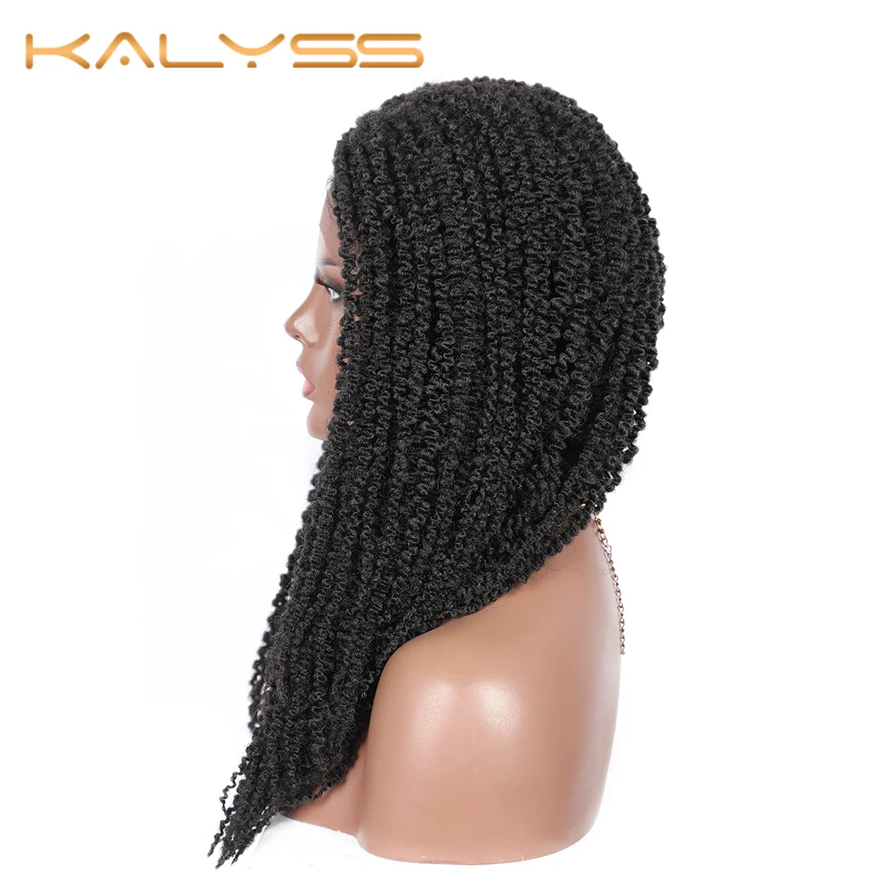 Kalyss 20 дюймов парики плетеные для черных Для женщин заплетать косы швейцарские на