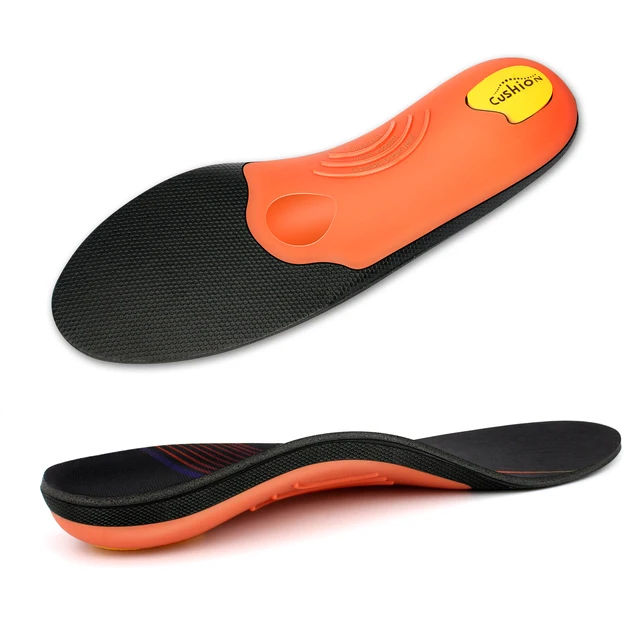 Flat Feet Template Arch Support Orthopedic Insoles,Men Women Plantar Fasciitis Heel Pain Orthotics Insoles Sneakers Shoe Inserts Upgrade Black