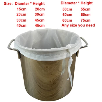 

2020 Wholesale 120 Micron Brew Filter Bag Strainer for Homebrew Kitchen Lab Beer Wine Bucket Hop Malt Tool Drop Shipping