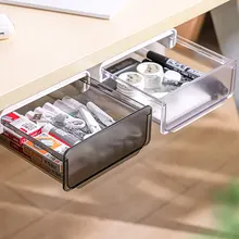 

Simplicity Table External Drawer Storage Box Under Desktop Transparent Hidden Locker Desk Organizer Home Office Storage Shelf