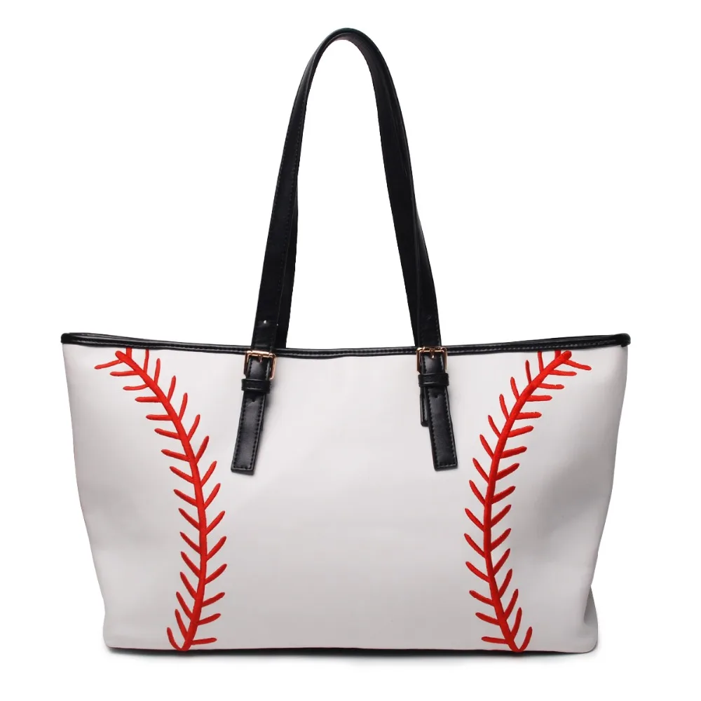 baseball PU tote bags  (7)