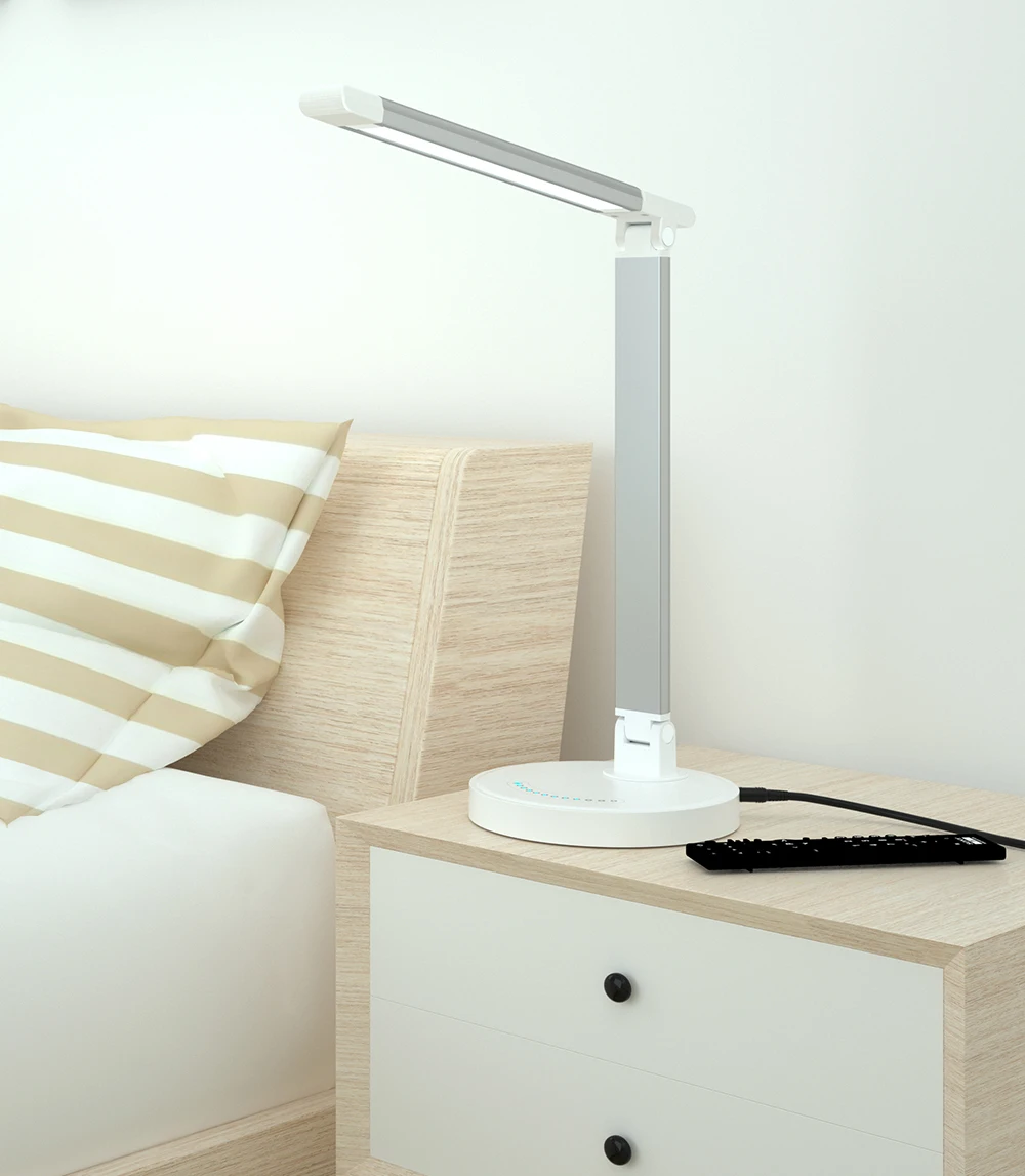 Светодиодная настольная лампа бизнес-офис light Touch control светильник для защиты глаз диммер USB Зарядка светодиодная настольная лампа 10 Вт 5