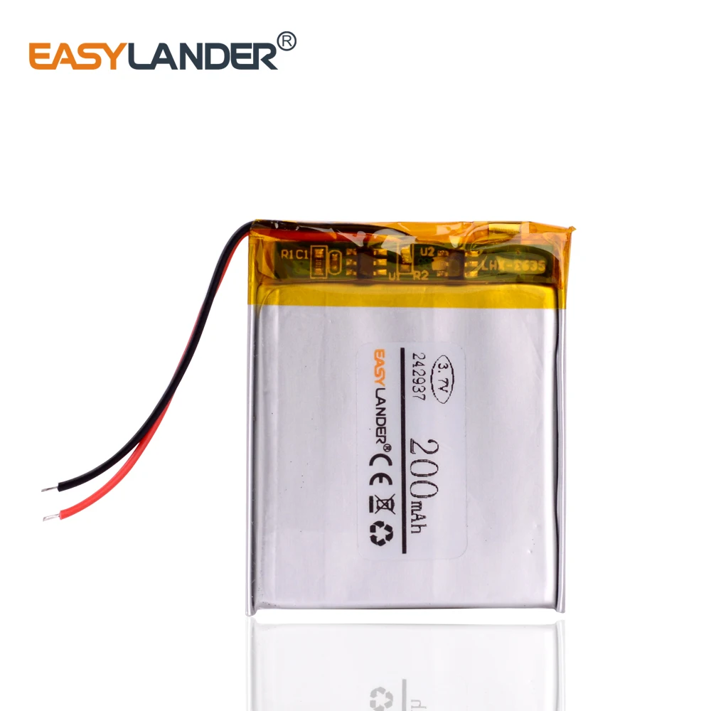 Mp3 Mp4 плеер Сменный аккумулятор для 242937 3 7 v 200mAh перезаряжаемый литий-полимерный
