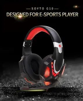 

Gaming Headset Earphone Wired Gamer Headphone Stereo Sound Headsets With Mic LED Light For Computer PC Gamer LED Earphones