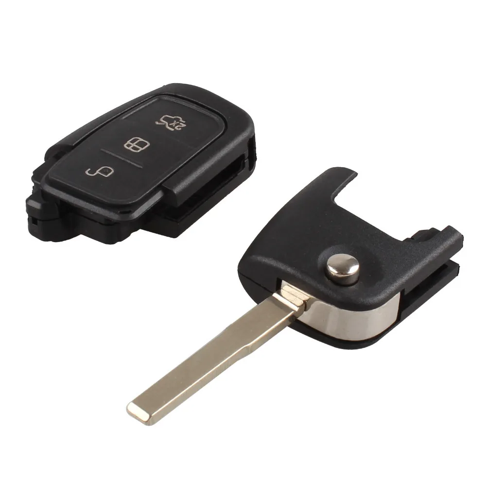 

DJSona 3 Buttons Uncut Blade Remote Car Key Refit Cover Case Shell For Ford/Focus Fiesta C Max Ka Flip Folding Car Remote Key Sh