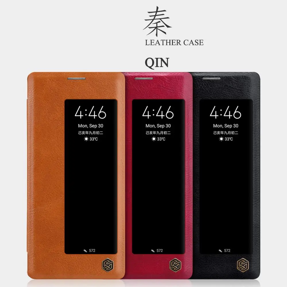 Умный чехол для Huawei Mate 30 Pro Nillkin QIN Series кожаный с откидной крышкой функцией сна и