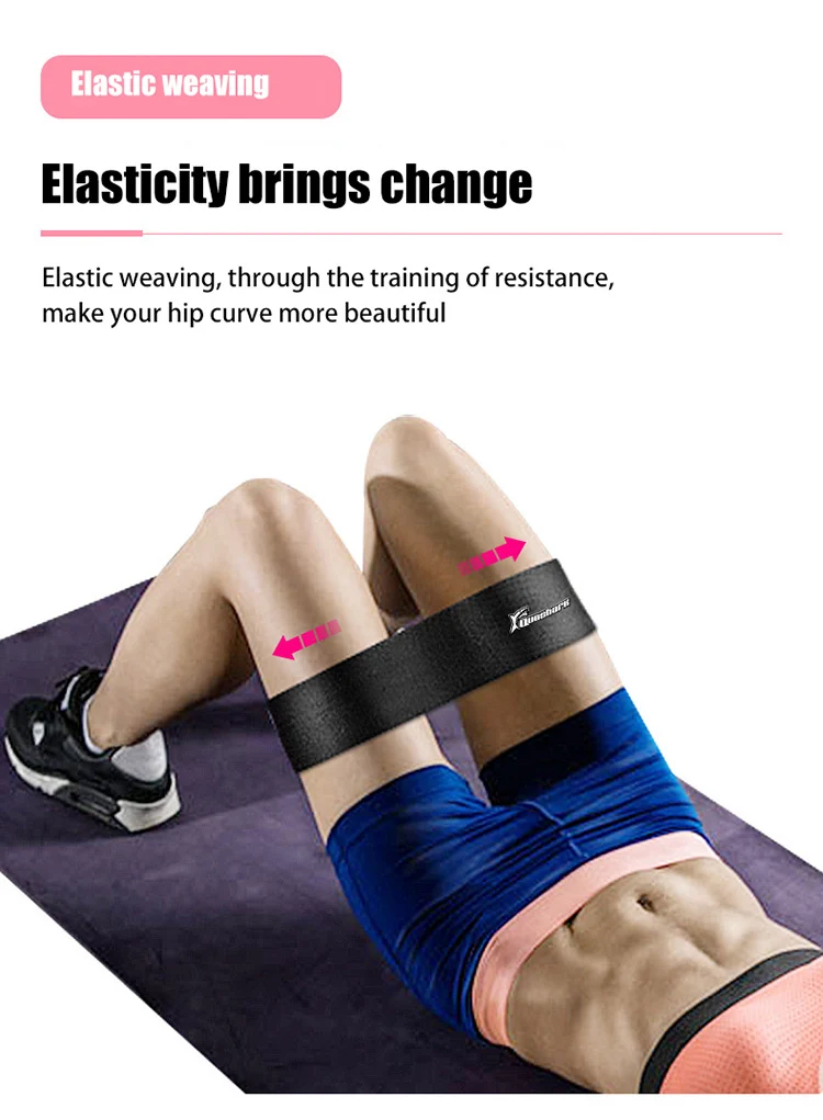 Женская эластичная хип-кольцевая полоса фитнес-йога хип-подъемная петля полосы тренировка, Упражнение противоскользящие ноги бедра Glute Butt
