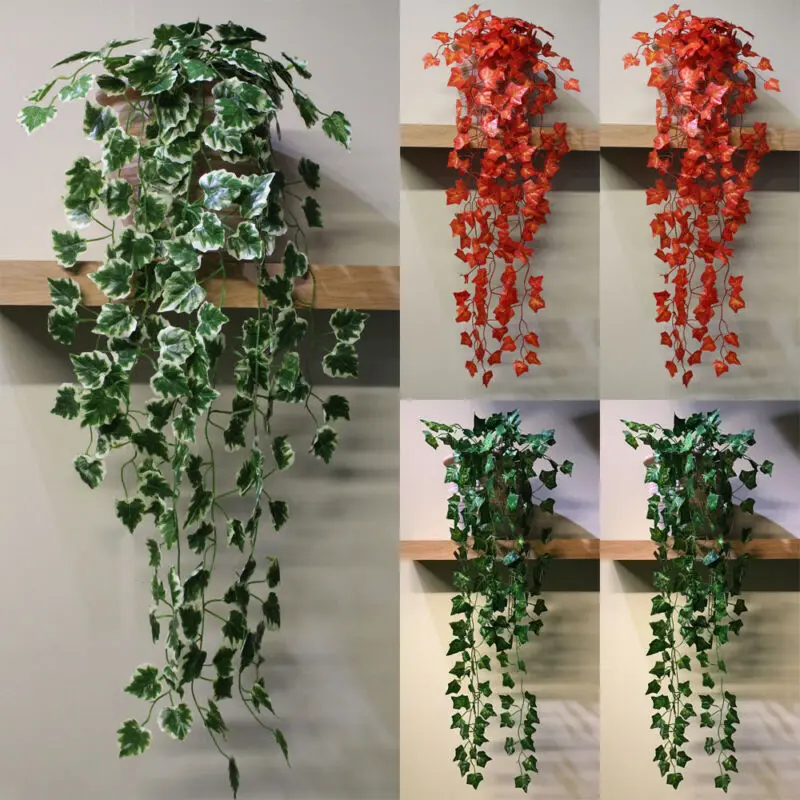 Details about   5/10Pcs 90Leafs Artificial Ivy Leaf Trailing Vine Fake Foliage Flower Hanging 