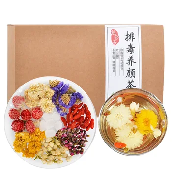 

Detoxifying Beauty Tea Red Qiaomei Forget-me-Chrysanthemum Goqi Peach Blossom Tea Bag Tea Bc2-014hc