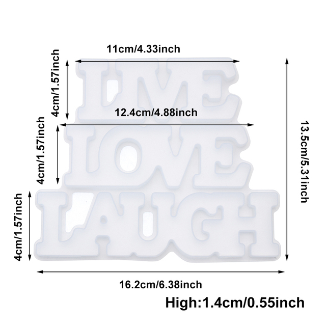 LOVE/HOME Silicone Mold Letters Casting Molds Heart Shape Home Craft Decoration Crystal Glue Cake Candy Jewelry Making Tool