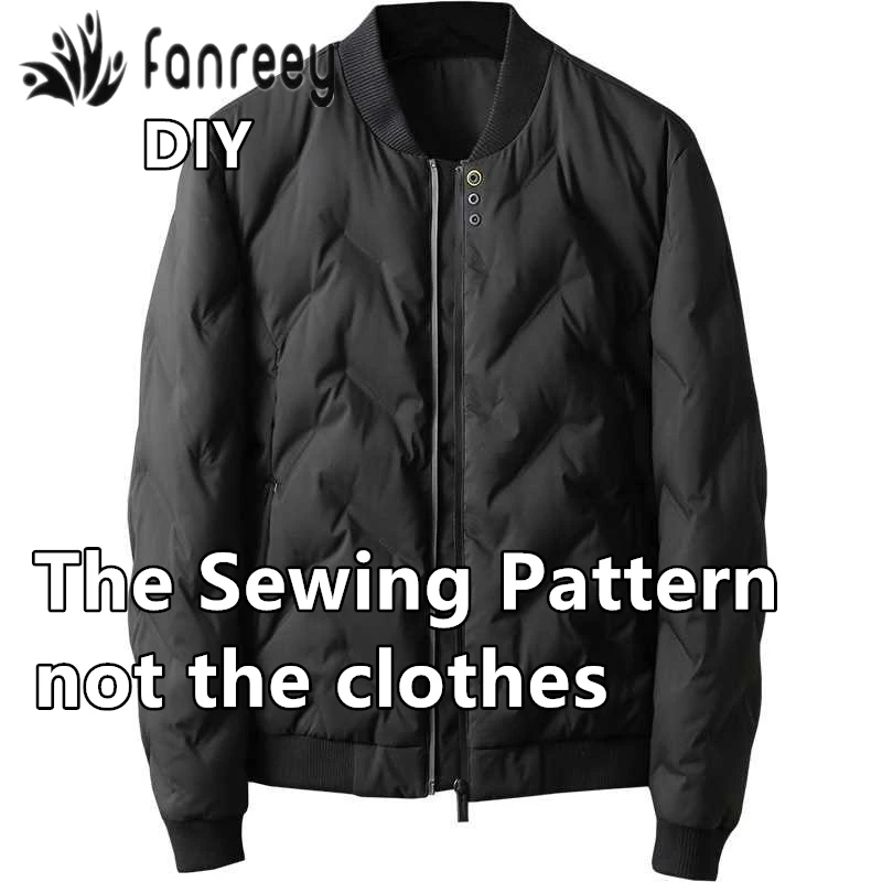 

Men's Baseball Down Jacket Coat Sewing Pattern DIY Free patterns Sewing WW-M801