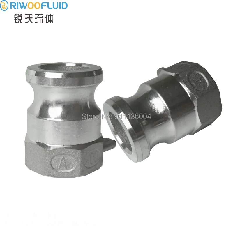 

RIWOOFLUID SS Stainless Steel 316 3/4" Bspt/Bspp/Npt Thread 1/2 Inch Type A Camlock Quick Coupling