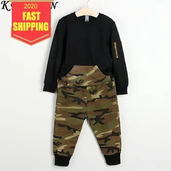 

Keelorn Boys Clothing Sets 2020 New Spring Fashion Style Long Sleeve Camouflage Printing Design for Children Clothing Boys