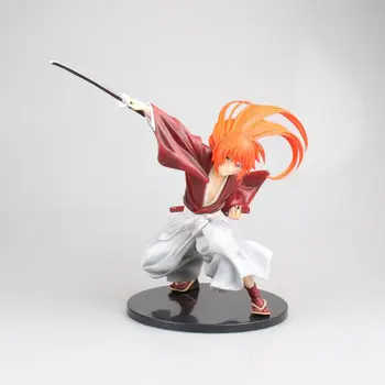 

18cm Rurouni Kenshin Meiji Swordsman Romantic Story Kenshin Himura PVC Anime Action Figures Model figurine