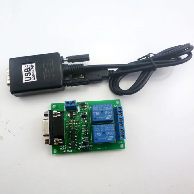 DC 9V 12V 2Ch RS232 реле управления и USB к DB9 PC UART серийный порт для умного дома Бытовая