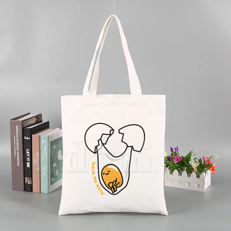 

Gudetam Japan Hot Anime Lazy Egg Yolk Simple Women Package Elegant Canvas Handbags Shoulder Bags Casual Shopping Girls Handbag