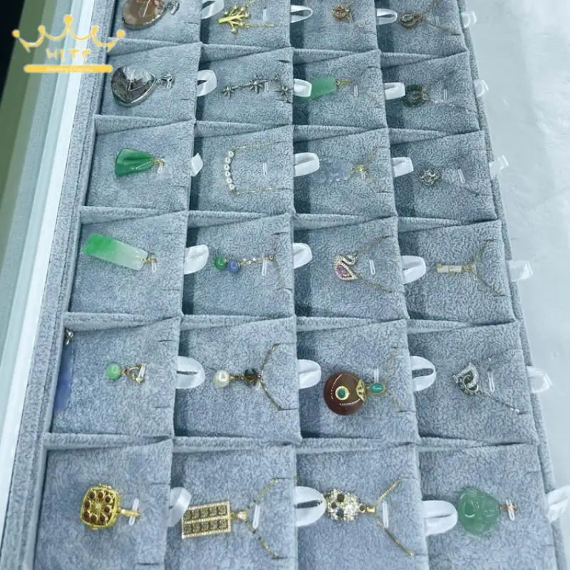 Jewelry Display Ice Velvet Tray Ring Display Watch Pillow Decoration Pendant Display Grid Plate Bracelet Watch Pallet