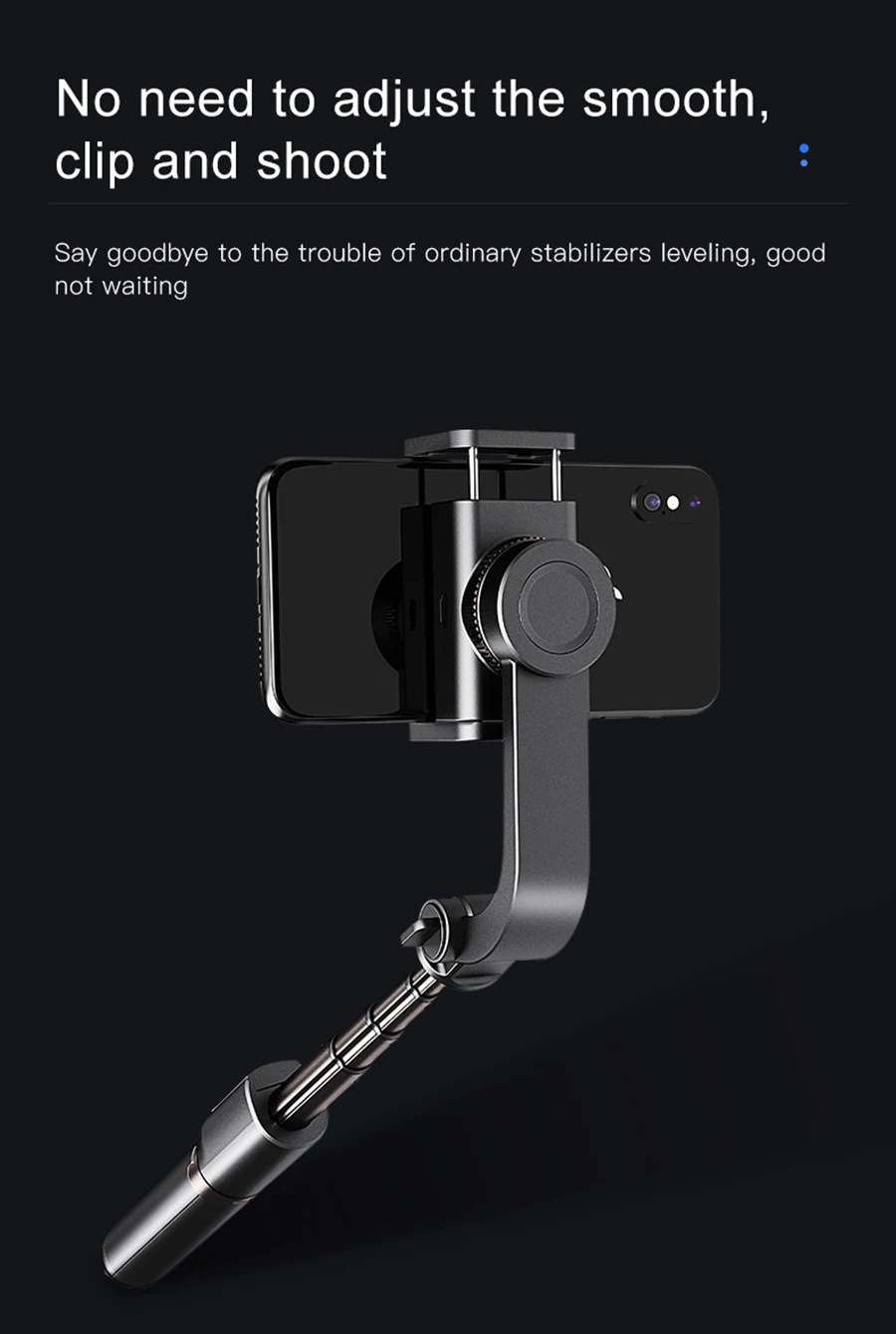 Handheld Gimbal Stabilizer 3 in 1 Selfie Stick Phone For iPhone 11 pro Max 7 8 Plus X XS MAX For Samsung Galaxy Action-9