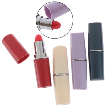 

1pc Medicine Container Organizer Random Color Lipstick Secret Stash Safe Diversion Conceal Hidden Compartment Fake Pill Box