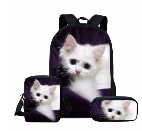 unids/set Adorable gatito gato mochilas de escuela para niñas mochila ortopédica mochila escolar en estudiantes primaria libro Mochilas| - AliExpress