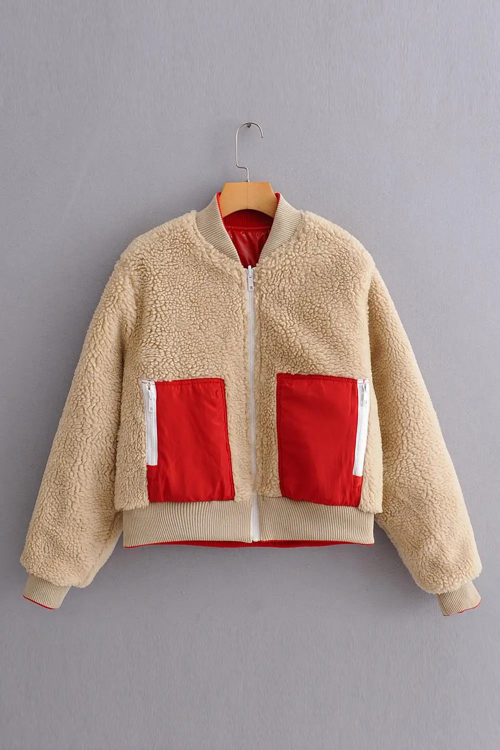 

2019 Winter Street Cool Europe And America Long Sleeve Stand Collar Loose Women's Double Purpose Jacket Xq9 9092