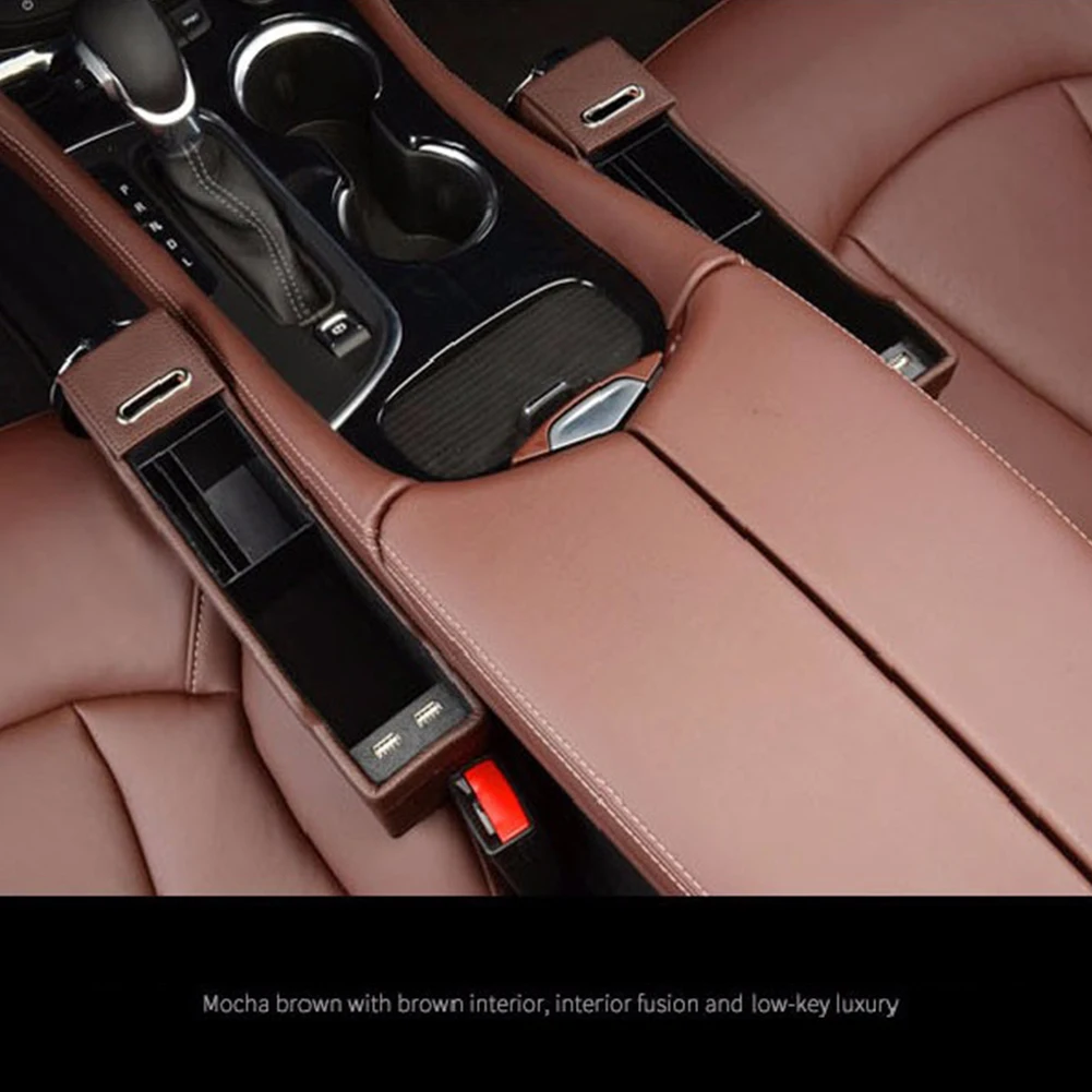 Автомобильные аксессуары с usb-зарядными портами, компактный Внутренний чехол для хранения воды, универсальная боковая часть сиденья, легко устанавливается, контейнеры