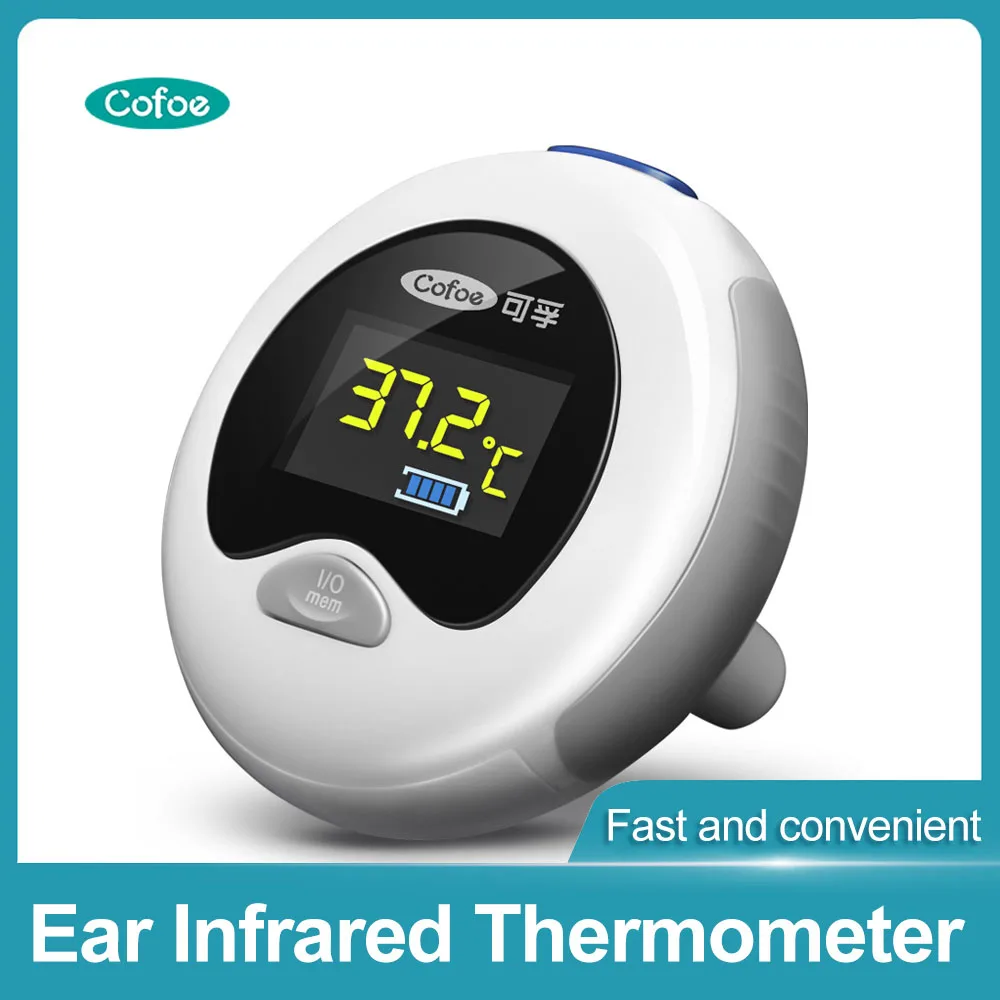 

Cofoe baby ear digital thermometer bebe Mini portable for quick temperature Termometro Fever termometr for Children Adult