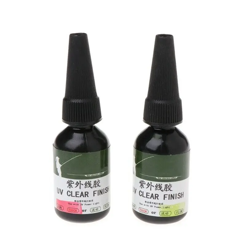 

Instant Dry Cure UV Glue Fly Fishing Thick Flow Flies Binding Clear Finish Effective THJ99