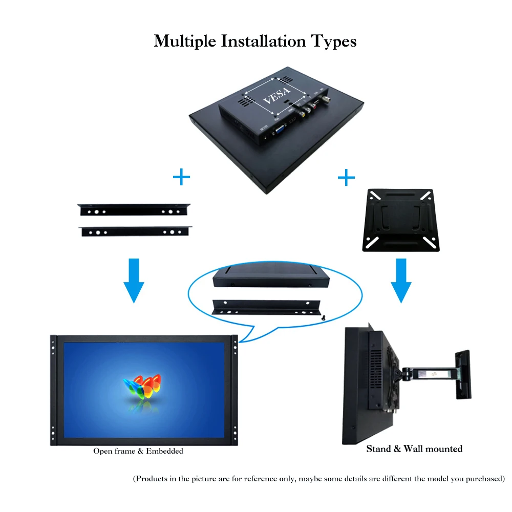 ZK190TC 592R/19 дюймов 1440x900 16:10 широкоформатный HDMI USB VGA металлический корпус встроенный