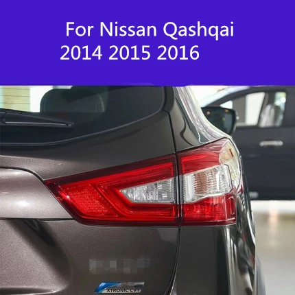 Left/Right Outer Rear LED Tail Light Lamp Brake Light Taillamp with Harness No Bulbs for Nissan Qashqai Replaceme