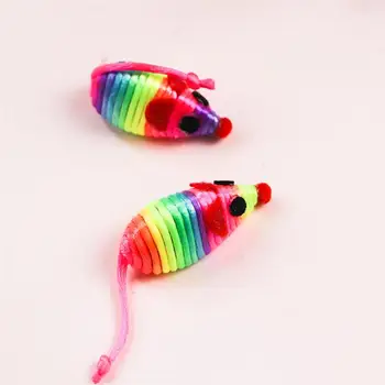 

Cat Mice Toy Feather Wand CaT Ball Toys Colorful Rope Knot Cat Bell Toy Cat Chew Toy For Kittens