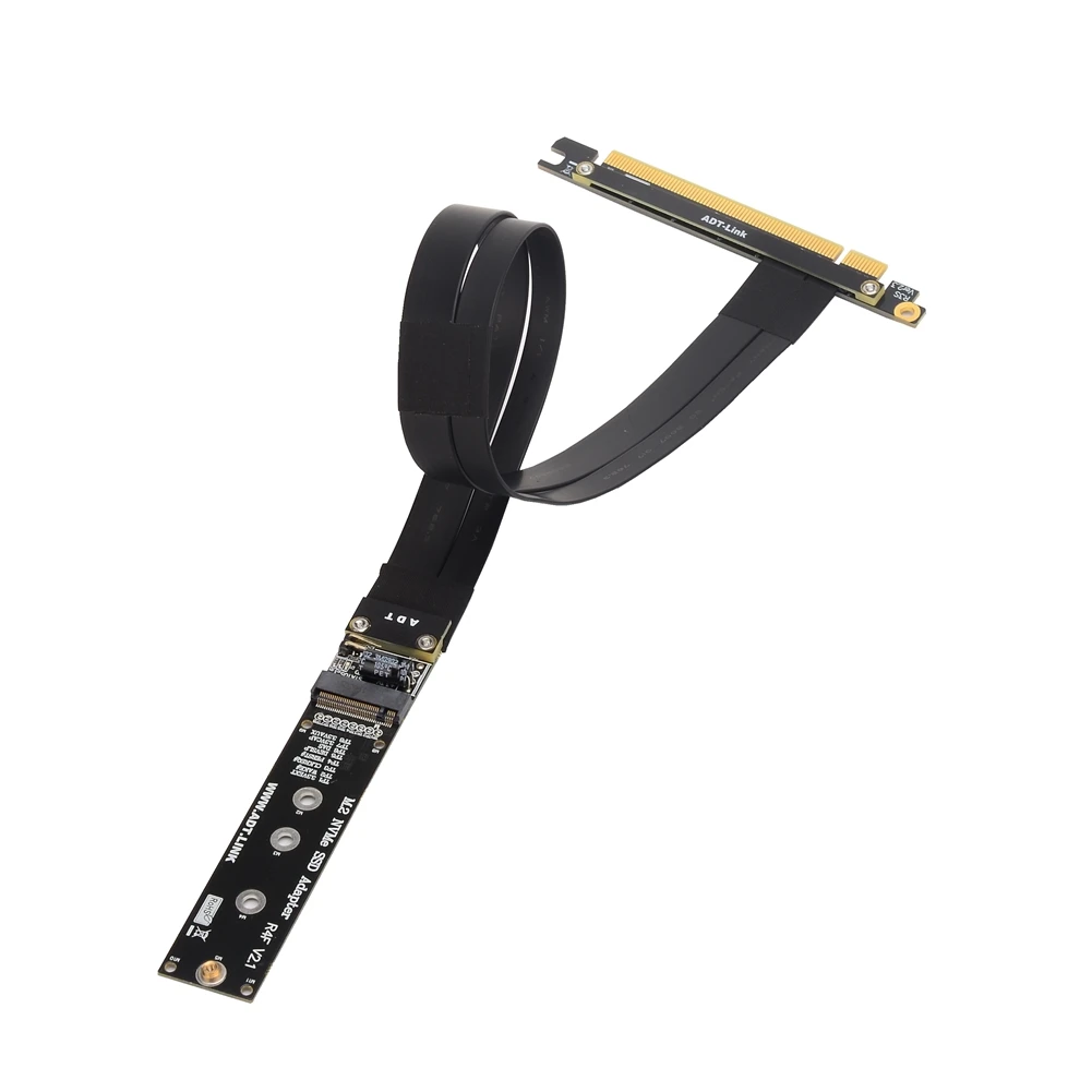 Nvme m Chave Ssd Extensão Cabo Sólido Drive Riser Cartão M.2 para Pci-express 3.0 X16 Adaptador de Velocidade Total 32g Bps Pcie x4 Extensor M.2 Cabos de computador e conectores - Imagem 3