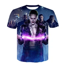 Крутая футболка с 3D принтом из фильма отряд самоубийц Джокер Мужская/wo Мужская Уличная синяя футболка в рок-стиле футболка Modis футболки, топы