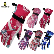 PU сенсорный экран ветрозащитные женские зимние лыжные перчатки термальные флисовые Скейтборд Сноуборд роликовые хоккейные спортивные лыжные оборудования