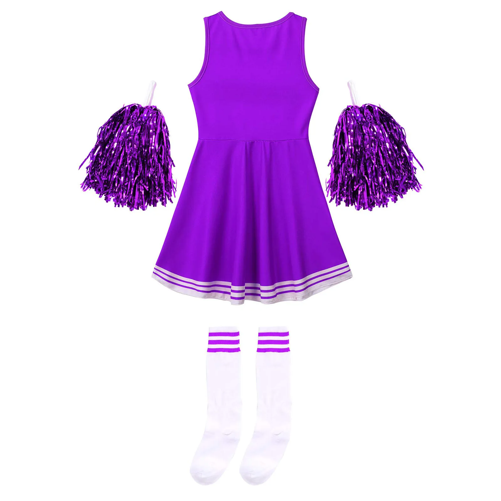 Kids clothing set, girls clothing set-Kid Girls Cheerleading Costumes, Uniform Letter Print Cosplay Roleplay Dress with Socks For School Girls Stage Performance Sets