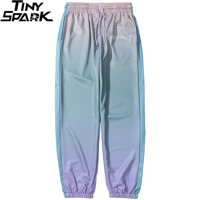 

2019 Hip Hop Joggers Pants Gradient Color Streetwear Men Harajuku Sweatpants Casual Autumn Track Pant Soft HipHop Harem Trousers