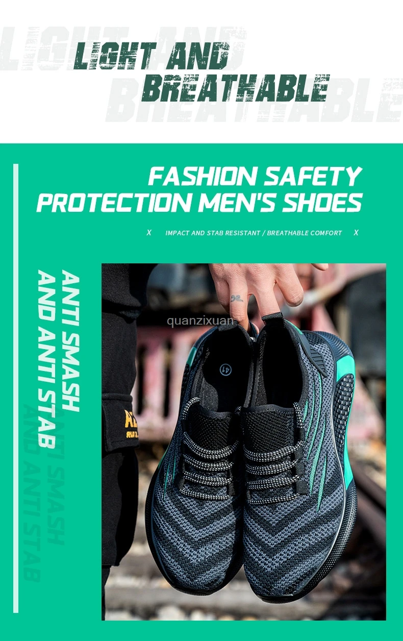 Men Work Safety Shoes Antipuncture Working Sneakers Male