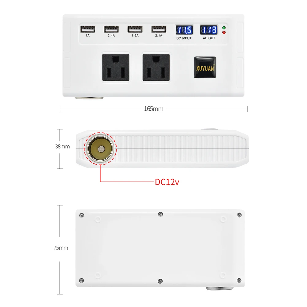 Аксессуары для Мощность инвертор 200W 12V постоянного тока до 110V 220V прочные Зарядное устройство Портативный USB трансформатор Авто конвертер Напряжение Синусоидальная волна
