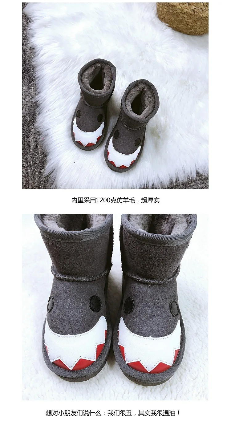 Детские зимние ботинки для мальчиков и девочек, водонепроницаемые, Нескользящие, вельветовые, детские короткие ботинки, Толстая теплая хлопковая детская обувь