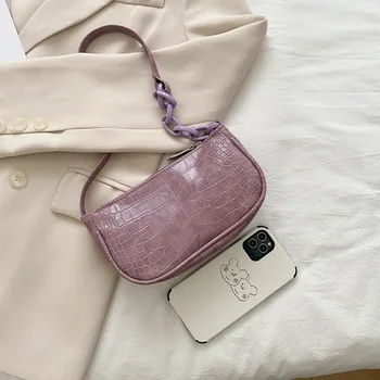 

Crocodile pattern bag female 2020 summer new net red ins wild armpit bag Korean version of the Western French stick shoulder bag