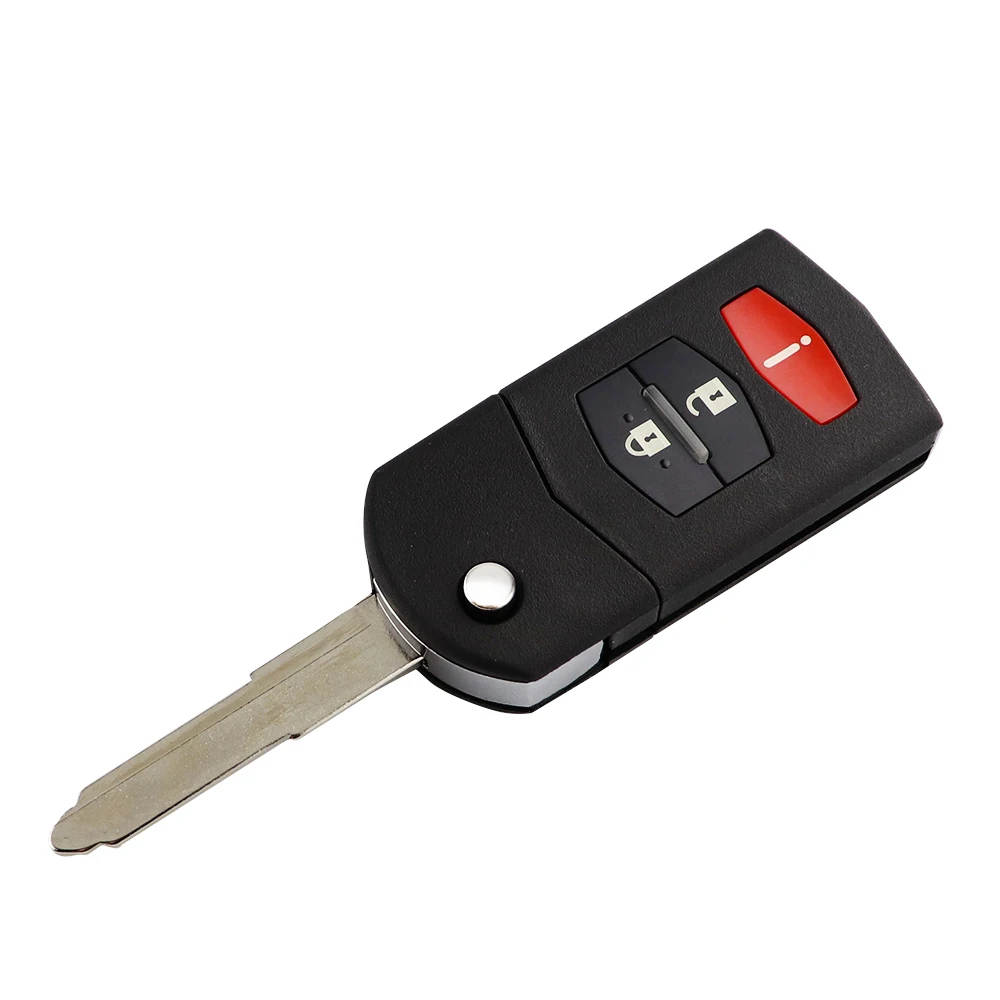 Keyforkess2/3/4 pulsanti portachiavi a distanza Fob Shell Flip pieghevole per Mazda 2 3 5 6 M6 MX5 CX5 CX7 CX9 RX8 con testa chiave lama non tagliata - H1e4a91dbc13444b8bc3ba53c9fa4d6cc3