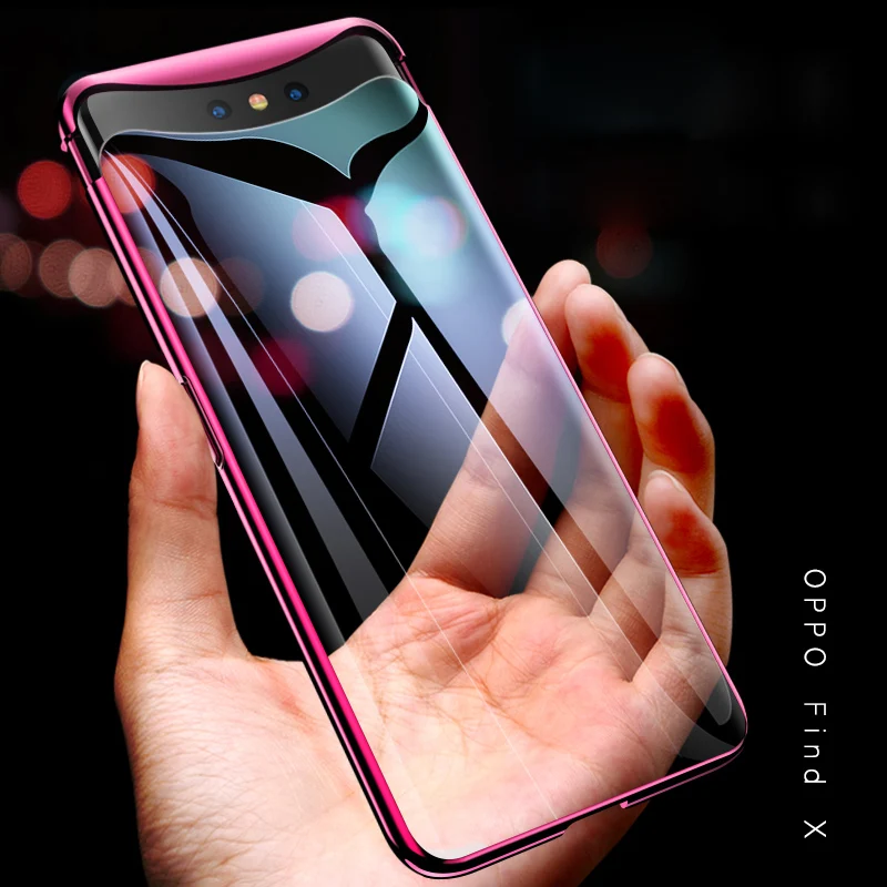 Прозрачный тонкий чехол для OPPO Find X 360 полная защита противоударный 3 в 1 жесткий из