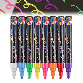 

Special Fluorescent Pen Electronic Light Emitting Pen For LED Fluorescent Board Brush Erasable Color Graffiti Highlighter
