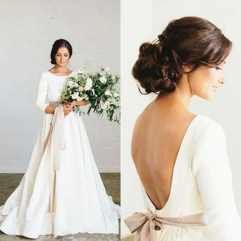 vestido para casamento de manga