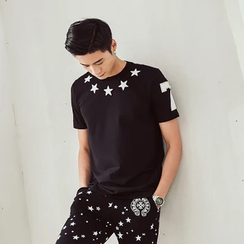 

Men's casual short-sleeved t-shirt wild clothes tide 6518