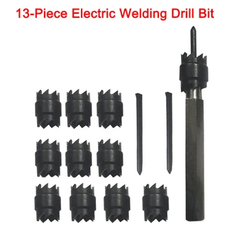 

13pcs High Hardness Spot Weld Cutter Set Household Industrial Double Sided 3/8'' Remover Kit with Storage Case Metal Drill Bit