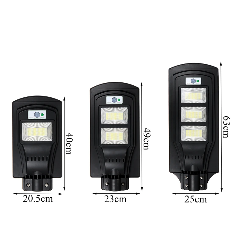 250W 480W 640W LED Solar Lamp Wall Street Light with Remote Controller Radar PIR Motion Sensor Security Lamp Outdoor Garden Yard